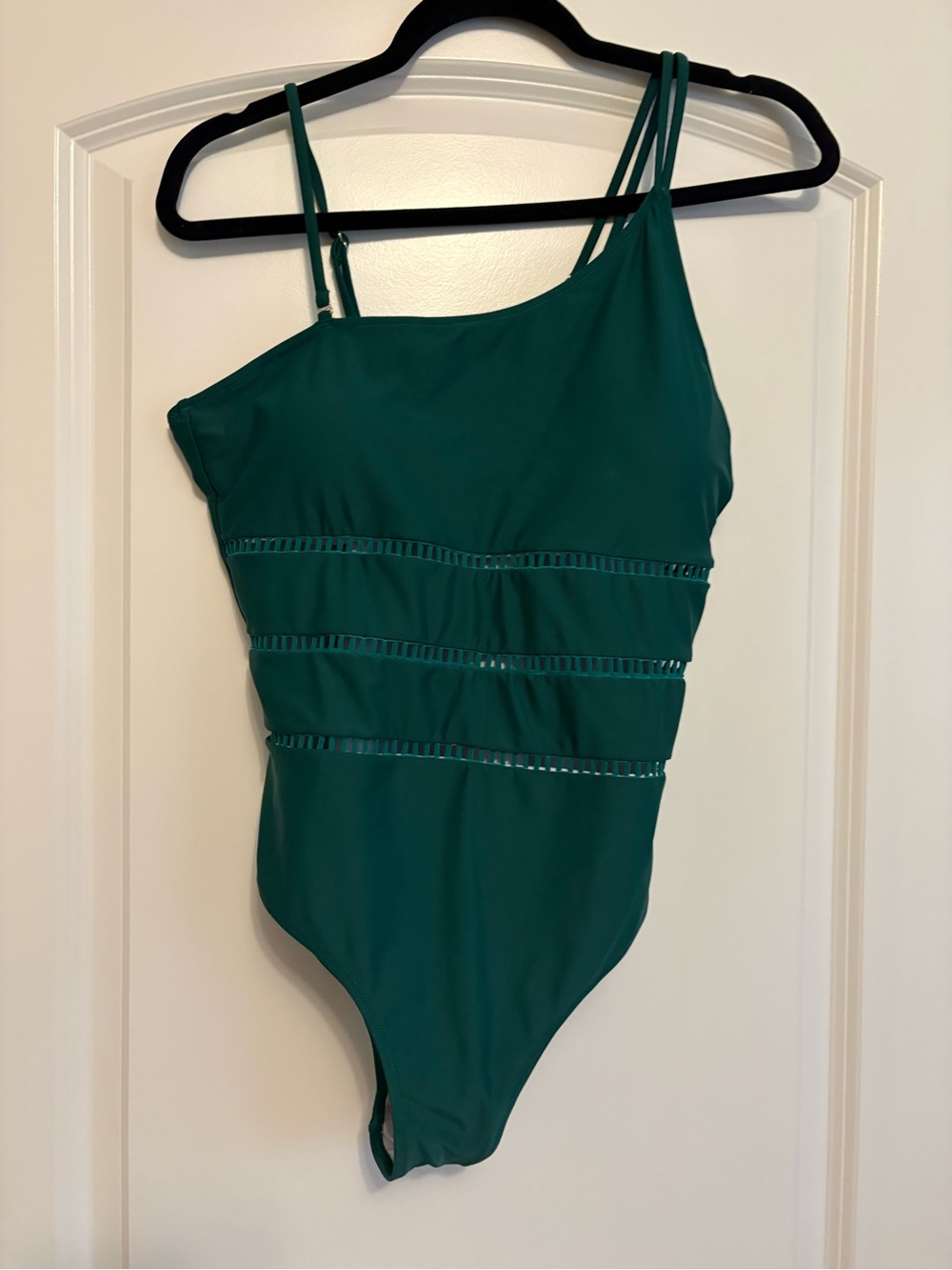 NWT’s-Asymmetrical Emerald Green One-Piece Swimsuit